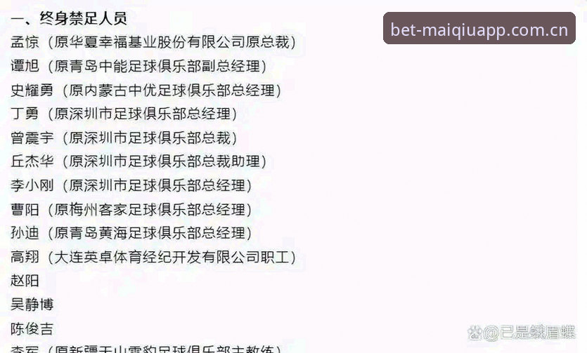 资深用户分享：从足协禁足名单看中国足球乱象，我在买球平台的观赛心得